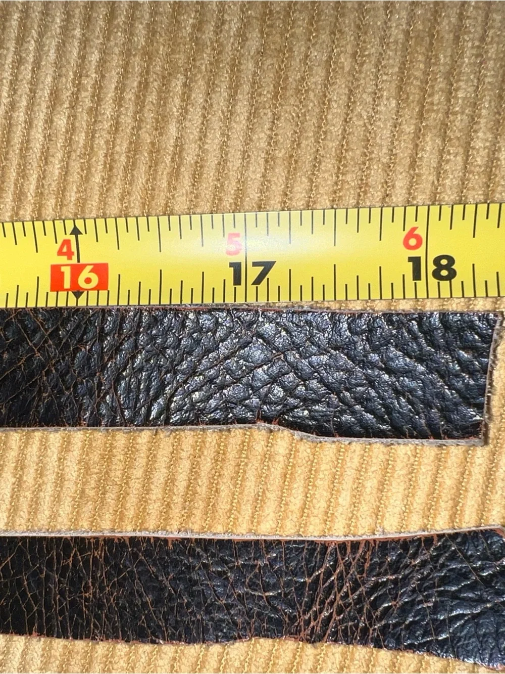 Leather accent belt